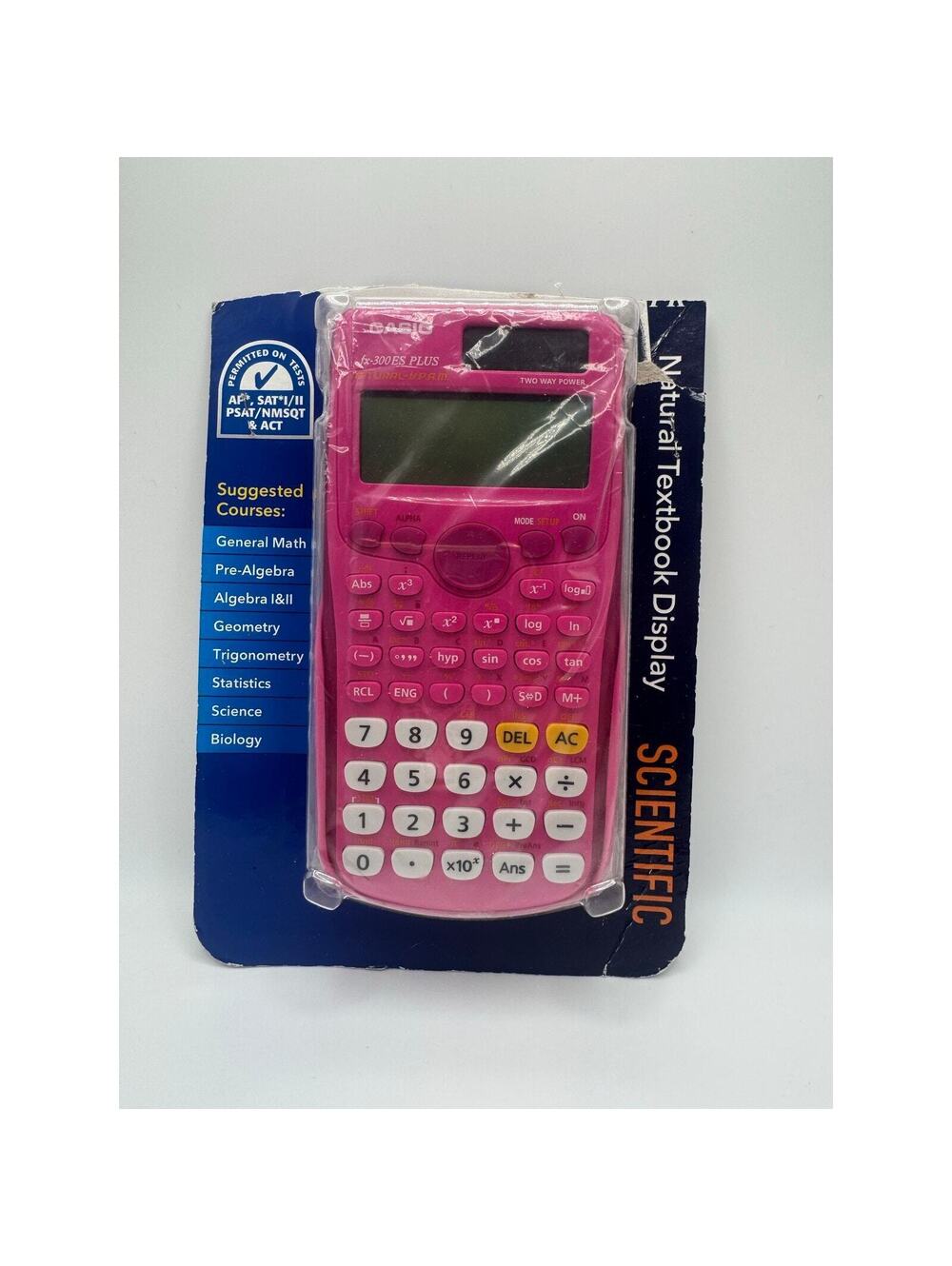 Casio FX-300ESPLUS-PK Fraction & Scientific Calculator - Pink